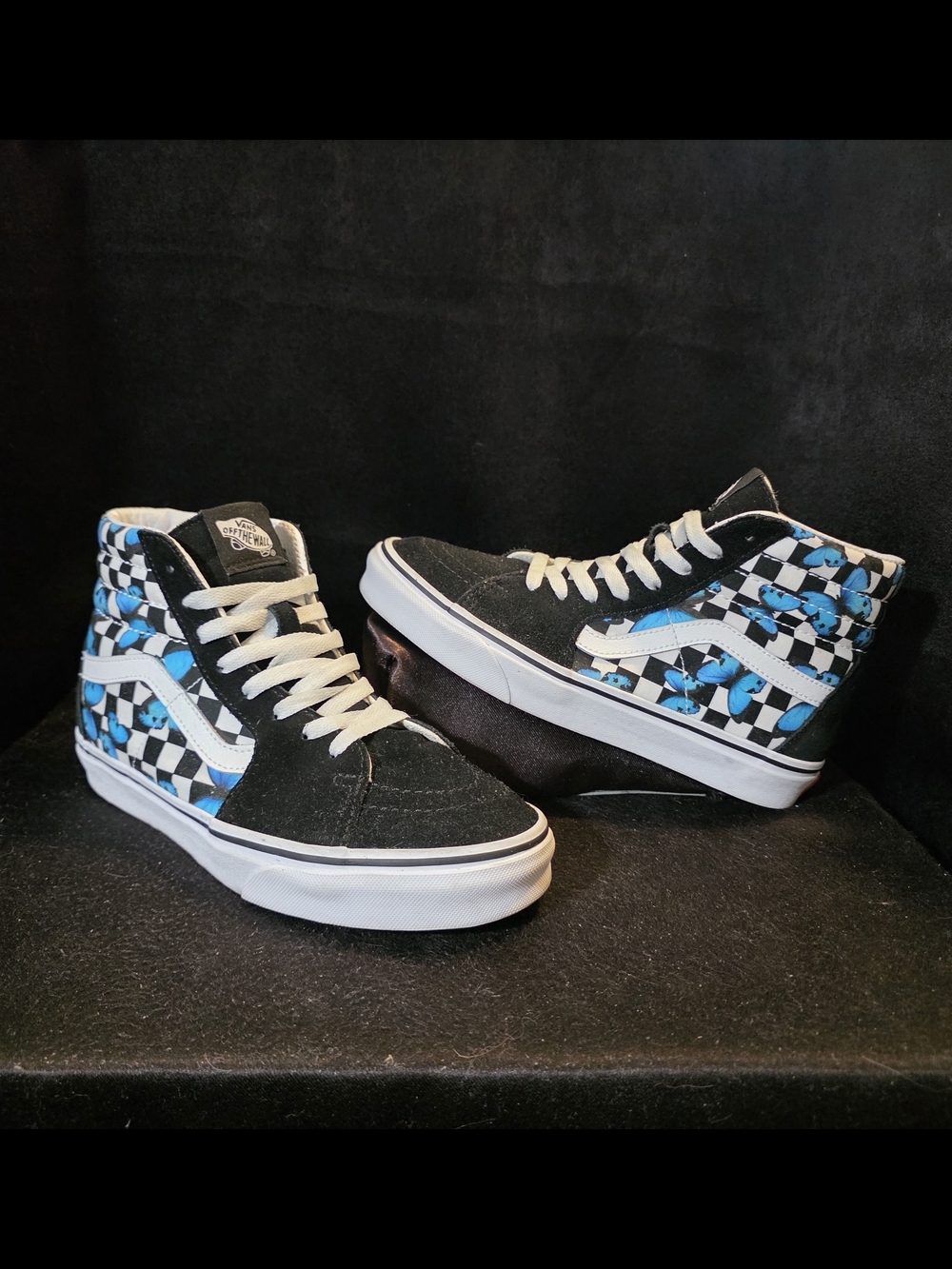 Vans SK8-Hi Checkerboard Blue Womens Size 8 / Mens 6.5